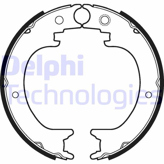 LS2121 Brake Shoe Set, parking brake