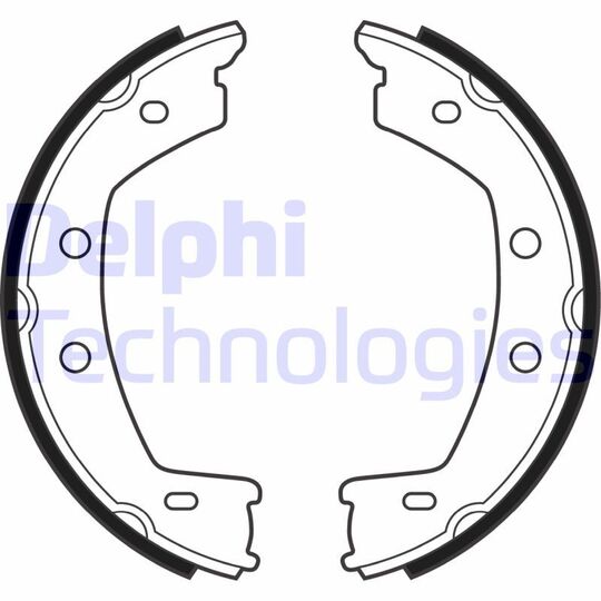 LS2030 Brake Shoe Set, parking brake