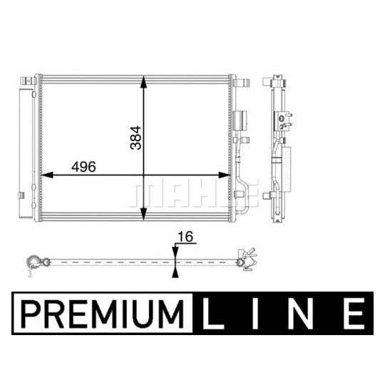 AC 61 000P Condenser, air conditioning