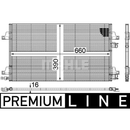 AC 366 000P Condenser, air conditioning