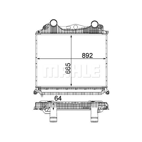 CI 123 000P Intercooler, charger