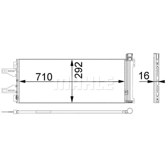 AC 368 000P Condenser, air conditioning