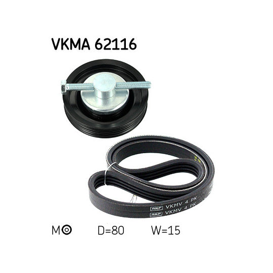 VKMA 62116 V-Ribbed Belt Set