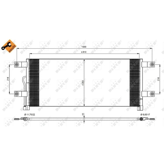 350074 Condenser, air conditioning