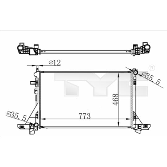 728-0064 Radiator, engine cooling