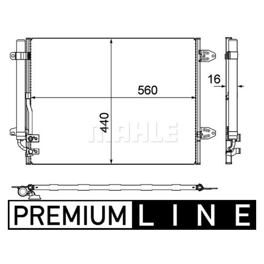 AC 733 000P Condenser, air conditioning