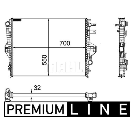 CR 1184 000P Radiator, engine cooling