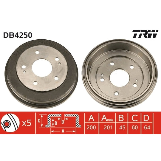 DB4250 Brake Drum
