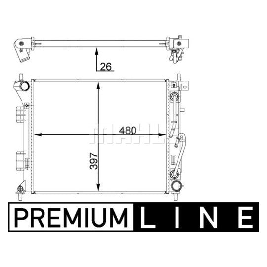 CR 1405 000P Radiator, engine cooling