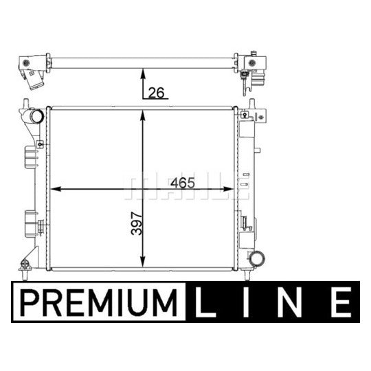 CR 1407 000P Radiator, engine cooling