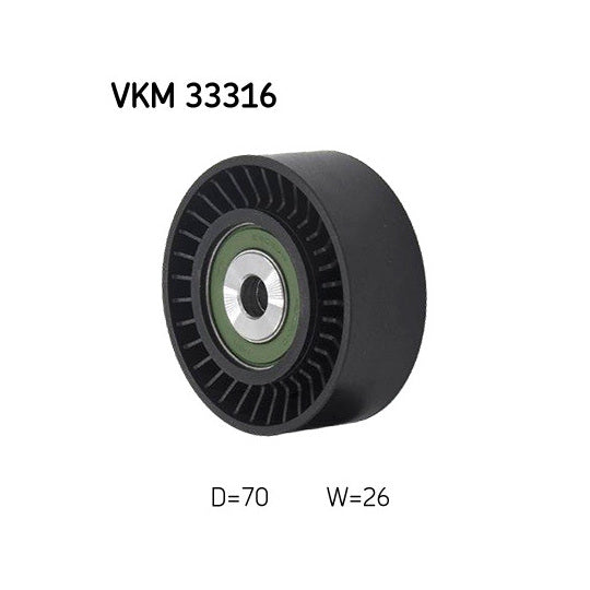 VKM 33316 Deflection/Guide Pulley, v-ribbed belt