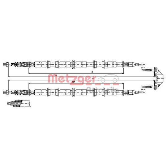 11.5864 Cable, parking brake