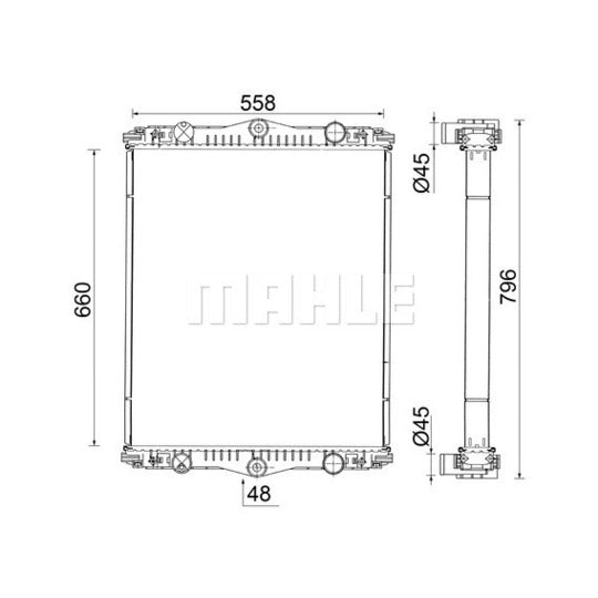 CR 2583 001S Radiator, engine cooling