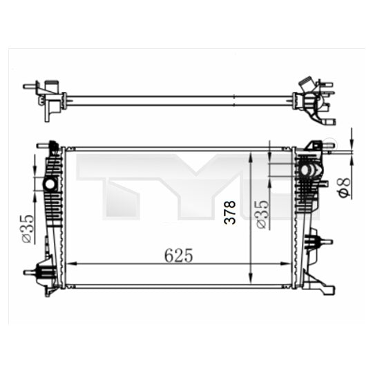 728-0065-R Radiator, engine cooling