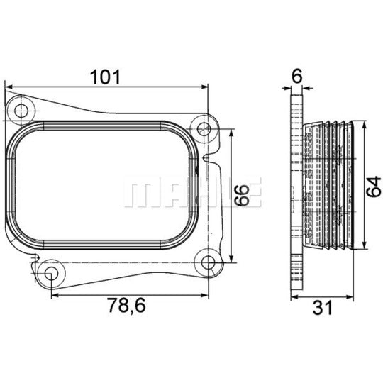 CLC 111 000S Oil Cooler, engine oil