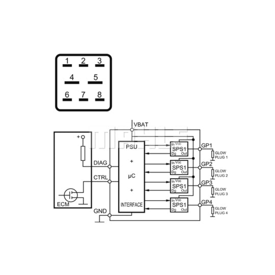 MHG 11 Control Unit, glow plug system