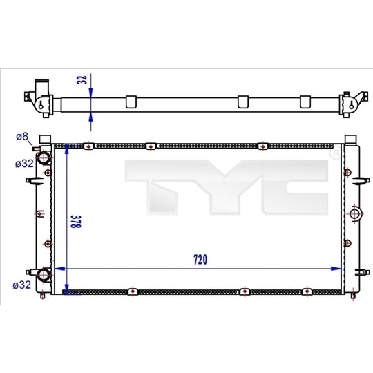 737-0059-R Radiator, engine cooling