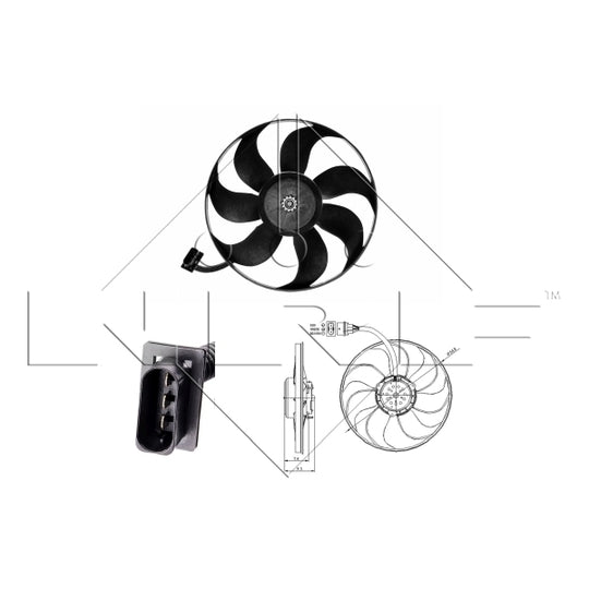 47393 Fan, radiator