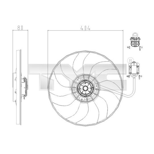 825-0019 Fan, radiator