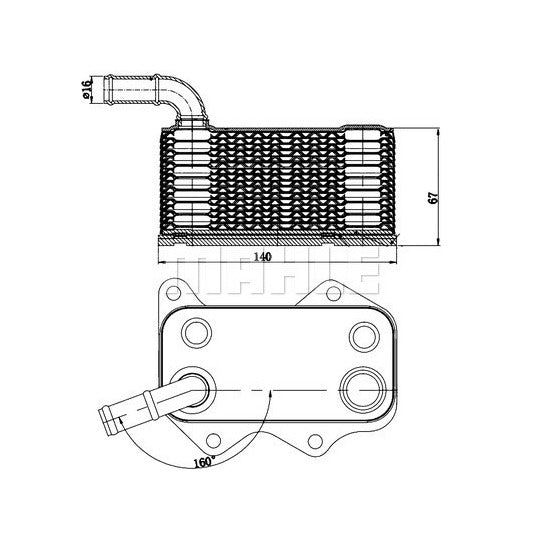CLC 174 000S Oil Cooler, engine oil