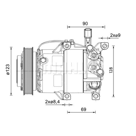 ACP 1459 000P Compressor, air conditioning