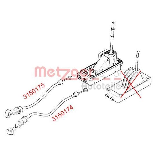 3150174 Cable, manual transmission