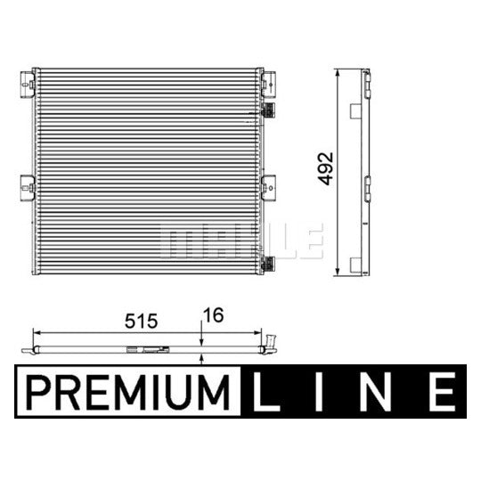 AC 125 000P Condenser, air conditioning
