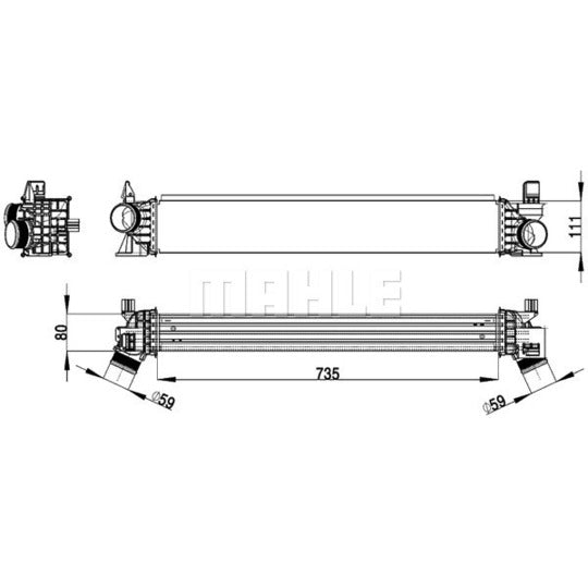 CI 148 000P Intercooler, charger