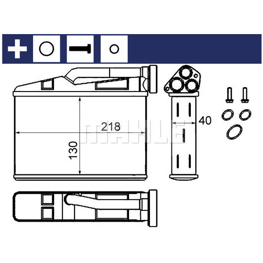 AH 240 000S Heat Exchanger, interior heating