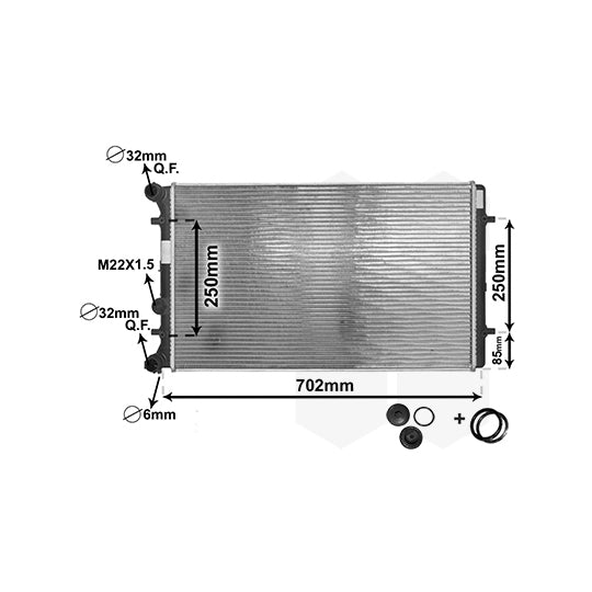 03002129 Radiator, engine cooling