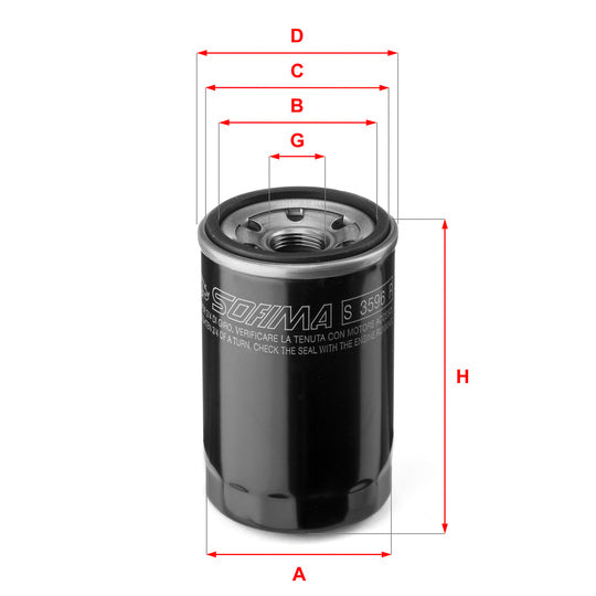 S 3596 R Oil filter