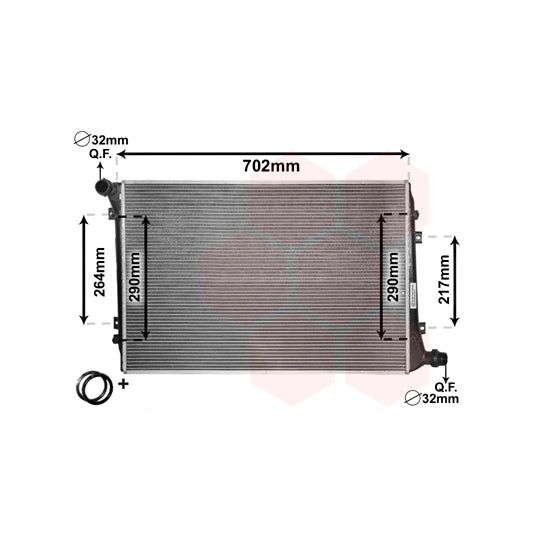 58002224 Radiator, engine cooling