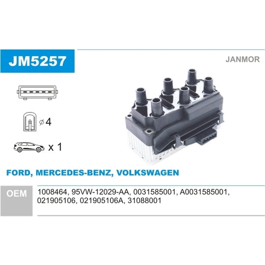 JM5257 Ignition coil