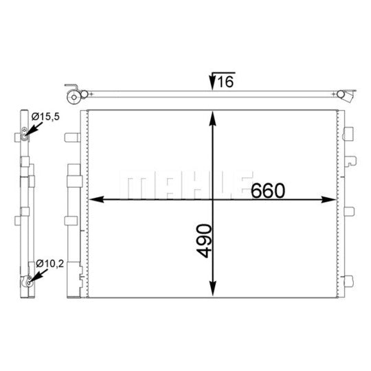 AC 773 000S Condenser, air conditioning