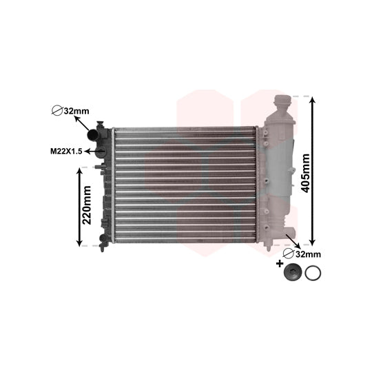 09002115 Radiator, engine cooling
