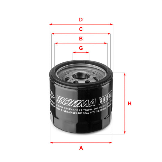 S 9150 R Oil filter