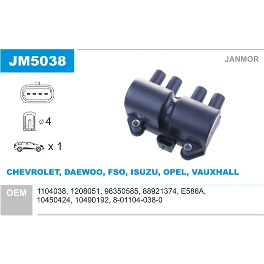 JM5038 Ignition coil