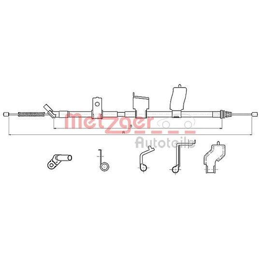 17.0327 Cable, parking brake
