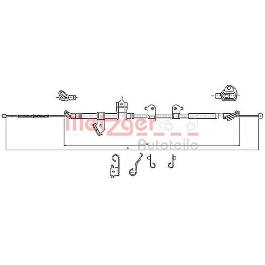 17.1567 Cable, parking brake