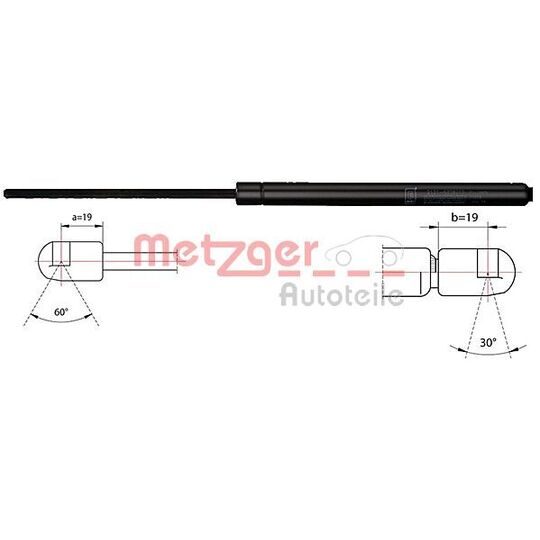 2110476 Gas Spring, rear windscreen