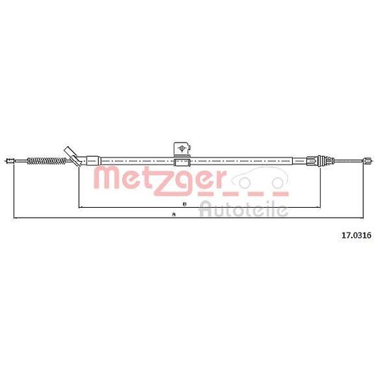 17.0316 Cable, parking brake