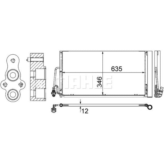 AC 590 000S Condenser, air conditioning