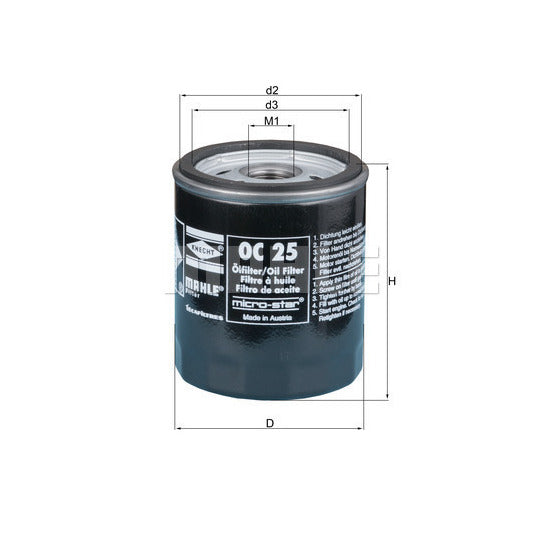 OC 25 Oil Filter