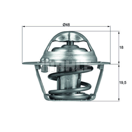 TX 121 74D Thermostat, coolant