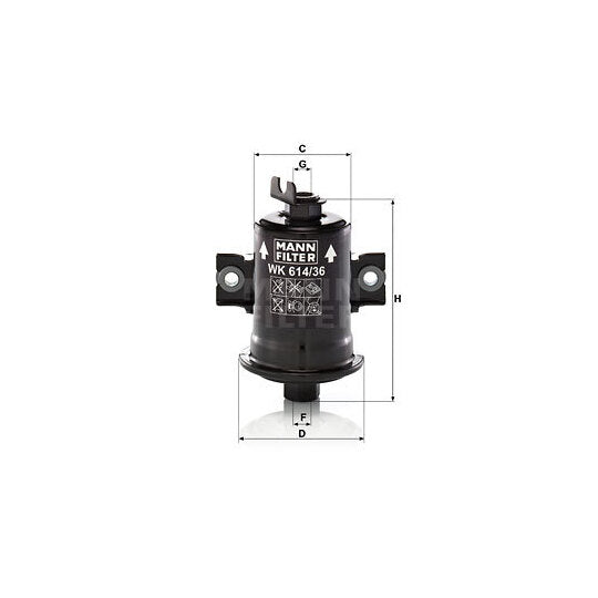 WK 614/36 x Fuel filter