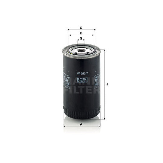 W 950/7 Filter, operating hydraulics