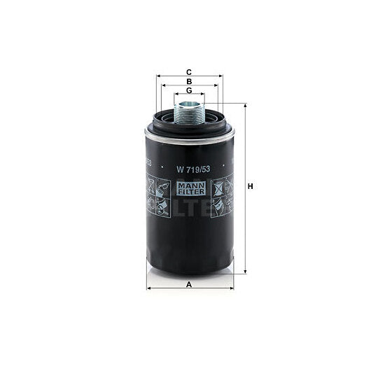 W 719/53 Oil filter