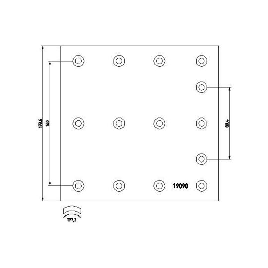 1909007 Brake Lining Kit, drum brake