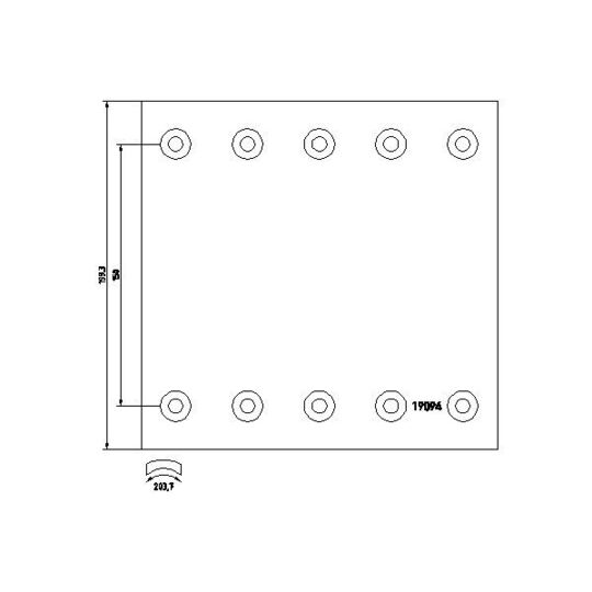 1909439 Brake Lining Kit, drum brake