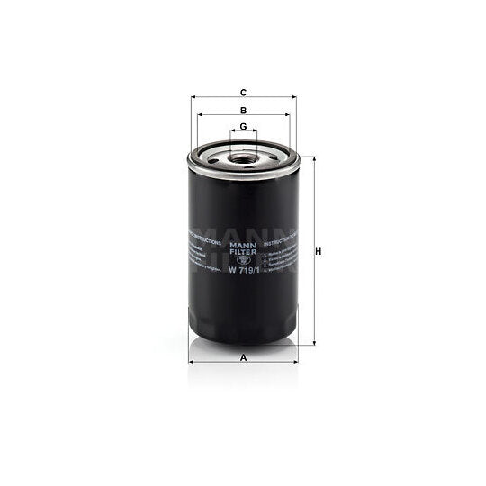 W 719/1 Filter, crankcase breather